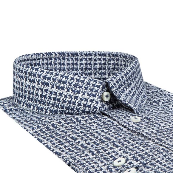 DAMAT Striped Blue Dress Shirt - Picture 2 of 4